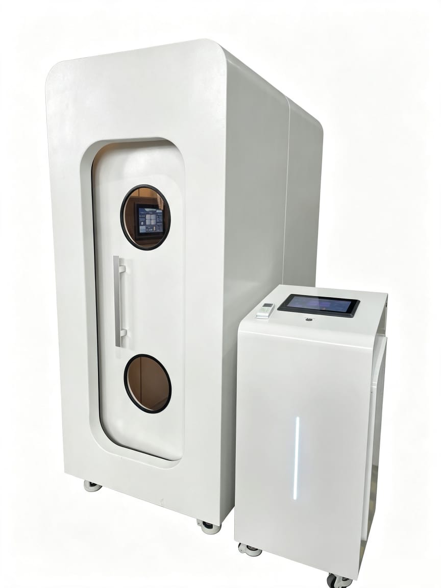 Atmos Solo 2.0 ATA chamber with machined metal hatch and a single porthole